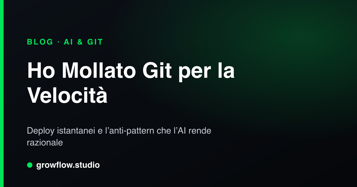 I Dropped Git for Speed (and AI Let Me Get Away With It)